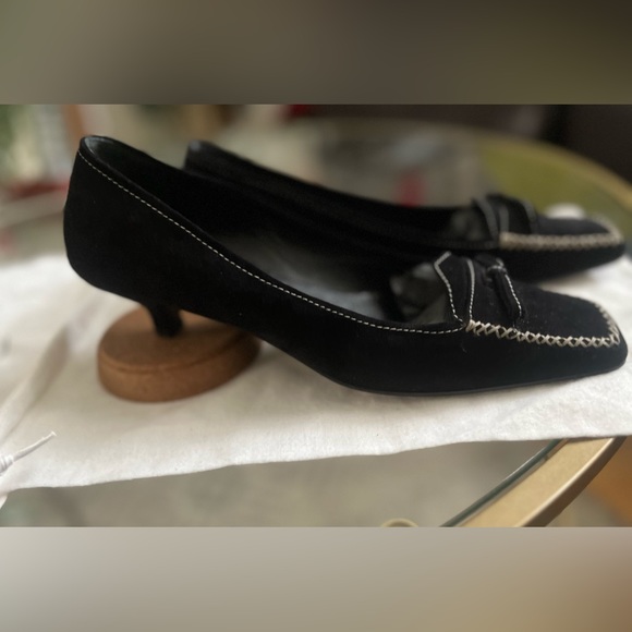 PRADA Scramosciato Black Italian Suede Leather Flats/ Loafers  Sz 36- US Size  6 - Picture 10 of 16